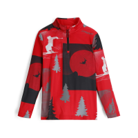Spyder Jacobs Half Zip T-Neck Jacket Junior Boys | Multi Red | X-Large | Christy Sports