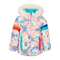 Obermeyer Kaizen Jacket w/Faux Fur Jacket Toddlers | Multi White | 4 | Christy Sports