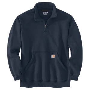 Carhartt Carhartt Mens 105294 Loose Fit Midweight Quarter Zip Mock Neck Sweatshirt - New Navy X-Large Regular - $54.99 at Dungarees