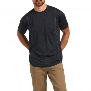 Ariat Mens 10039174 Rebar Evolution Athletic Fit Short Sleeve T-Shirt - Black X-Large Tall