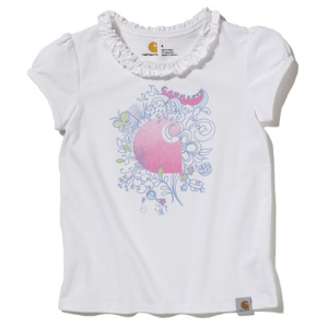 Carhartt Carhartt  CA9051 Closeout Ruffle Neck Tee - Girls - White X-Large (14) - $12.00 at Dungarees