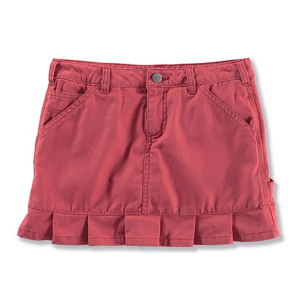 Carhartt Carhartt  CX8801 Closeout Washed Duck Dungaree Skort - Girls - Dark Red 6 Child - $9.98 at Dungarees