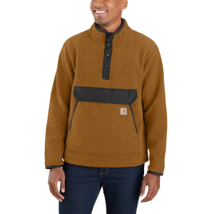 Carhartt Carhartt Mens 104991 Closeout Relaxed Fit Fleece Pullover - Carhartt Brown 2X-Large Tall - $65.99 at Dungarees
