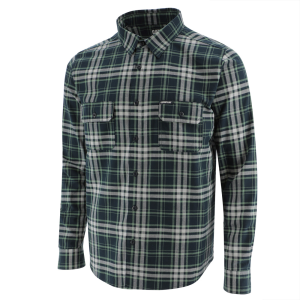 Cat CAT Mens 1020001 Plaid Long Sleeve Work Shirt - Dark Marine/Grey Plaid Medium Regular - $49.99 at Dungarees