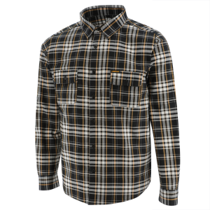 Cat CAT Men's 1020001 Plaid Long Sleeve Work Shirt - Black/Yellow Plaid Medium Regular - $49.99 at Dungarees