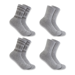Carhartt Carhartt  SC5544W Women's Heavyweight Synthetic-Wool Blend Crew Sock 4-Pack - Assorted Grey Medium - $27.99 at Dungarees