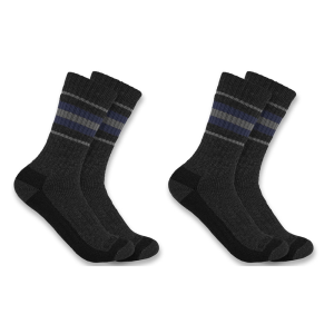 Carhartt Carhartt  SC8212W Women's Heavyweight Synthetic-Wool Blend Crew Sock 2-Pack - Black Large - $18.99 at Dungarees