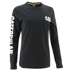 Cat CAT  1010016 Women's Trademark Banner Long Sleeve T-Shirt - Black 3X-Large Plus - $34.99 at Dungarees