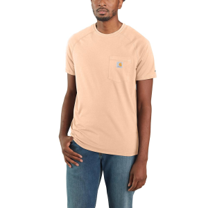 Carhartt Carhartt Mens 100410 Closeout Force Short Sleeve Pocket T-Shirt - Cantaloupe Small Regular - $15.99 at Dungarees