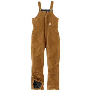 Carhartt Carhartt  104694 Women's Loose Fit Washed Duck Insulated Biberall - Carhartt Brown Large Tall - $149.99 at Dungarees