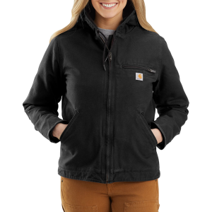 Carhartt Carhartt  104292 Women's Loose Fit Washed Duck Jacket - Sherpa Lined - Black 2X-Large Regular - $139.99 at Dungarees