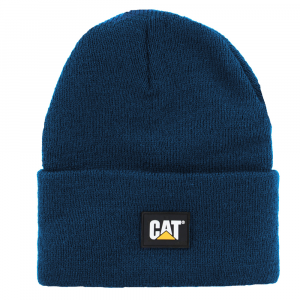 CAT Men's 1090026 Cat Label Cuff Beanie - Detroit Blue One Size Fits All