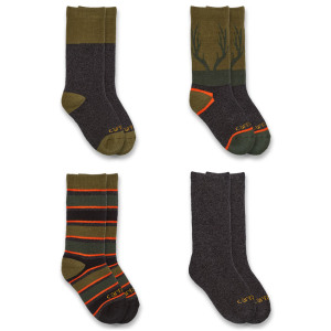 Carhartt Carhartt  SC1034J Boy's Heavyweight Crew Sock 4-Pack - Olive Medium - $24.99 at Dungarees