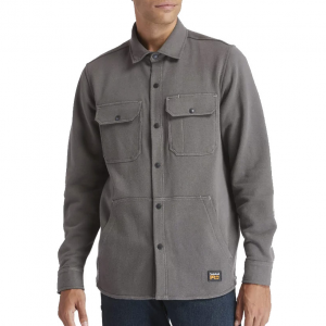 Timberland PRO Mens A1VCQ Closeout Mill River Fleece Shirt Jacket - Pewter Medium Regular