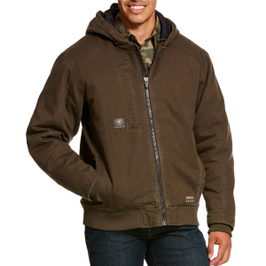 Ariat Mens 10027860 Rebar Washed Duracanvas Insulated Jacket - Wren Large Tall