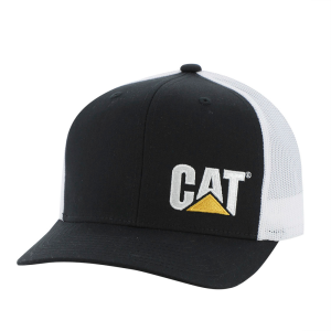 Cat CAT Mens 1090007 Cat Trademark Trucker Hat - Black One Size Fits All - $34.99 at Dungarees