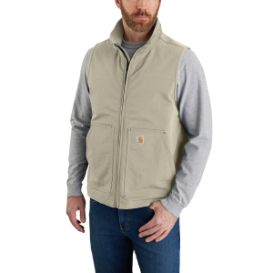 Carhartt Carhartt Mens 105535 Super Dux Relaxed Fit Lightweight Softshell Vest - Greige Small Regular - $109.99 at Dungarees