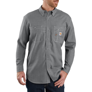 Carhartt Carhartt Mens 104138 Flame-Resistant Force Lightweight Long Sleeve Shirt - Gray Large Regular - $124.99 at Dungarees