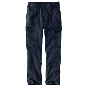 Carhartt Men's 104205 Flame-Resistant Rugged Flex Canvas Cargo Pant - Navy 30W x 32L