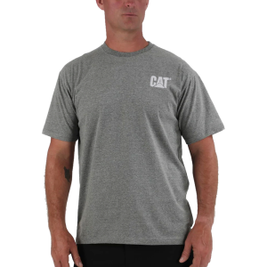 Cat CAT Men's 1510579 Lightweight Trademark Short Sleeve T-Shirt - Dark Heather Grey 2X-Large Regular - $24.99 at Dungarees