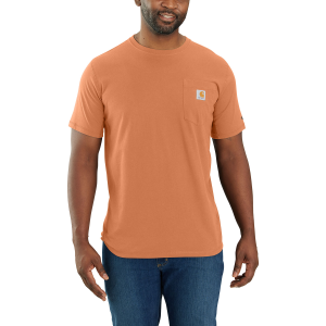 Carhartt Carhartt Mens 104616 Factory 2nd Force Relaxed Fit Midweight Short Sleeve Pocket T-Shirt - Dusty Orange Small Regular - $17.99 at Dungarees