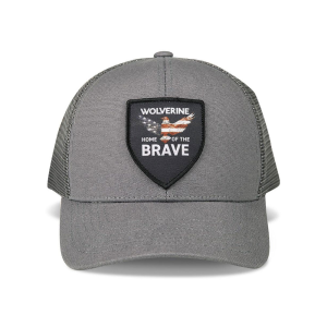 Wolverine Wolverine Mens WVH9503 Home of the Brave Trucker Cap - Grey One Size Fits All - $20.00 at Dungarees