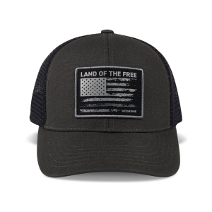 Wolverine Wolverine Men's WVH9504 Land of the Free Trucker Cap - Onyx One Size Fits All - $20.00 at Dungarees