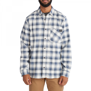 Timberland PRO Mens A64AW Woodfort Long Sleeve Lightweight Flannel Flex Shirt - Vintage Indigo Large Regular