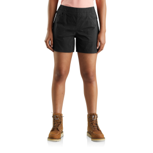 Carhartt  105266 Factory 2nd Women's Force Relaxed Fit Ripstop 5 Pocket Work Shorts - Black Small Regular
