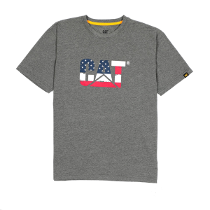 Cat CAT Men's 7010043 4th of July Short Sleeve T-Shirt - Dark Heather Grey Large Regular - $14.99 at Dungarees