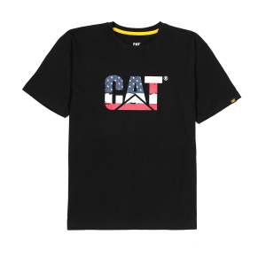 Cat CAT Mens 7010043 4th of July Short Sleeve T-Shirt - Black Medium Regular - $14.99 at Dungarees