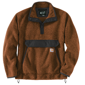 Carhartt Carhartt Mens 104991 Closeout Relaxed Fit Fleece Pullover - Burnt Sienna/Black Heather Small Regular - $59.99 at Dungarees