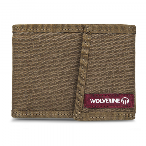 Wolverine Mens WV61-9222 Guardian Cotton Bifold Velcro Wallet - Chestnut One Size Fits All