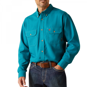 Ariat Men's 10049031 Flame-Resistant Air Inherent Work Shirt - Aqua 4X-Large Regular