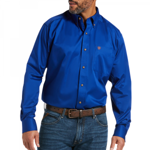 Ariat Mens 10006660 Solid Twill Classic Long Sleeve Shirt - Ultramarine X-Large Regular