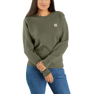 Carhartt Carhartt  106179 Women's Relaxed Fit Midweight French Terry Crewneck Sweatshirt - Dusty Olive X-Small Regular - $42.24 at Dungarees