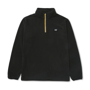Cat CAT Mens 1030010 Cat Microfleece Quarter Zip - Black/Yellow Medium Regular - $39.99 at Dungarees