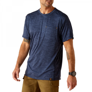 Ariat Men's 10048770 Rebar Evolution Athletic Fit Short Sleeve T-Shirt - Navy 3X-Large Regular