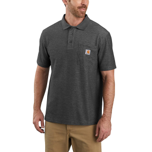 Carhartt Carhartt Mens 106685 Loose Fit Midweight Short-Sleeve Pocket Polo - Carbon Heather 2X-Large Regular - $37.99 at Dungarees