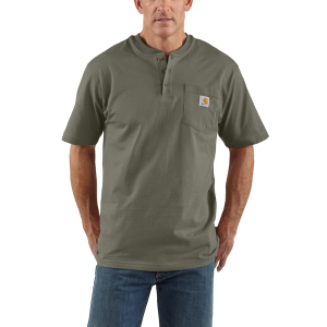 Carhartt Carhartt Men's K84 Short Sleeve Workwear Henley T-Shirt - Dusty Olive 2X-Large Tall - $32.99 at Dungarees