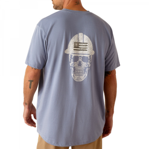 Ariat Mens 10048749 Rebar Cottonstrong Roughneck T-Shirt - Infinity Heather 3X-Large Regular