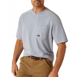 Ariat Mens 10048889 Rebar Cotton Strong T-Shirt - Infinity Heather X-Large Regular
