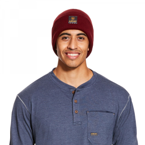 Ariat Mens 10027794 Closeout Rebar Watch Cap - Red One Size Fits All