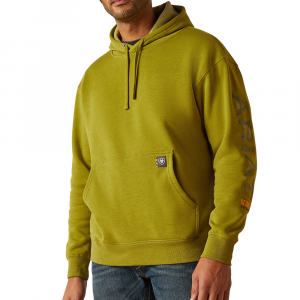 Ariat Mens 10048869 Rebar Graphic Hoodie - Going Green Heather Large Tall