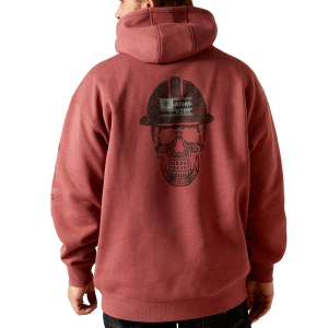 Ariat Mens 10048789 Rebar Roughneck Pullover Hoodie   - Roan Rouge Heather X-Large Tall