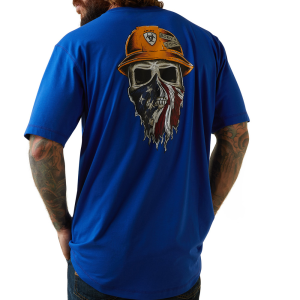 Ariat Ariat Mens 10043692 Closeout Rebar Workman Born For This T-Shirt - Royal Blue Heather Small Regular - $25.49 at Dungarees