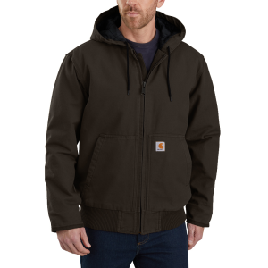 Carhartt Mens 104050 Factory 2nd J130 Washed Duck Active Jac - Dark Brown 2X-Large Regular