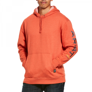 Ariat Mens 10027809 Rebar Graphic Hoodie - Volcanic Heather 2X-Large Tall