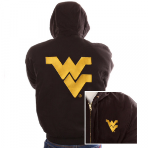 TeamWorx Men's 36WV West Virginia Canvas Hooded Jacket - Black Large Regular