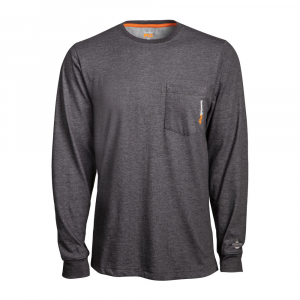 Timberland PRO Mens A1HVN Base Plate Long Sleeve T-Shirt - Dark Charcoal Heather 3X-Large Regular
